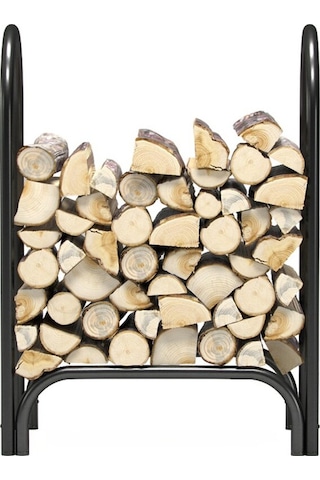 Soba Yanı Odunluk Bahçe Odunluğu Dekoratif Metal Odunluk