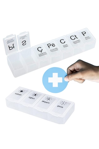 Günlük Ve Haftalık İlaç Kutusu Seti İlaç Saklama Kutusu