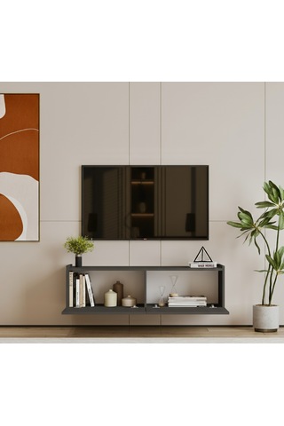 Hitit Tv Ünitesi 140 Cm 100% Mdf Gri