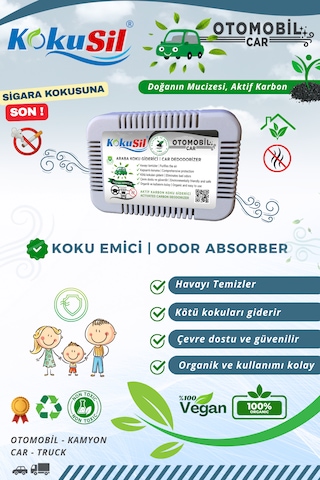 KokuSil Otomobil, Araba, Oto ve Kamyon Koku Giderici Koku Emici