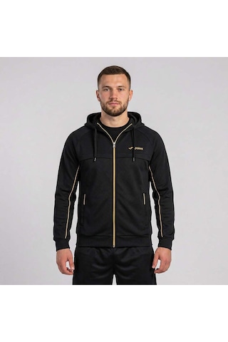 Siyah Joma Erkek Günlük Sweatshirt Kapşonlu Full Zip Actıve 4241306