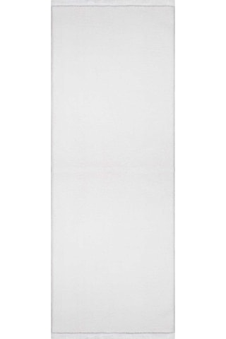 Valeryhome Vl Comfort Düz Saçaklı Peluş Düz Yolluk Ekru Düz Saçak Ekru