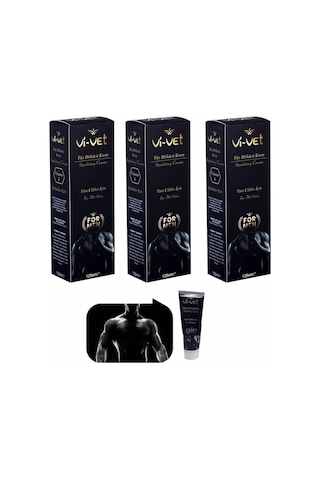 Vi-Vet For Men Tüm Ciltler için Erkek Tüy Dökücü Krem 125 ML x 3