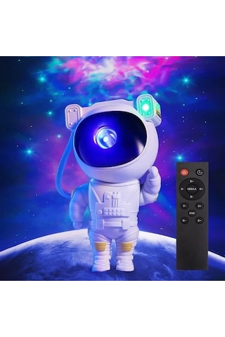 Astronot, Galaksi, Projektör, Uzaktan Kumandalı, Gece Lambası Bwr-47 Çok Renkli