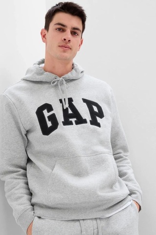Gap V-heritage Logo Erkek Sweatshirt Gri