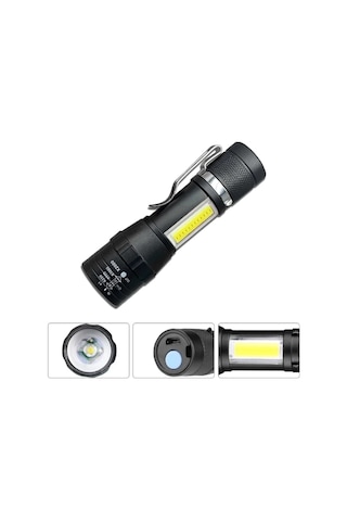 Wuben Wb-017 Zoomlu Şarjlı Cob Led Güçlü El Feneri