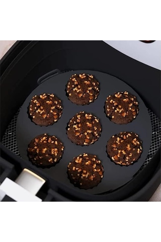 Güncelçarşı Airfryer Silikon Kek Pişirme Kalıbı 7 Bölmeli, Silikon Cupcake Kek Pişirme Kabı Air Frye Sku: Smg8690010525727 Açık Gri