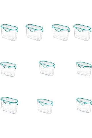 Buffer® 10 Adet Kilitli Kapaklı 12 Litre Erzak Saklama Kabı Çok Renkli