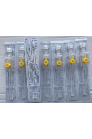 Life Net Medikal İntraket Branül Anjiyokat İ.v Kanül Sarı 24g 1 Kutu 100'lü Paket