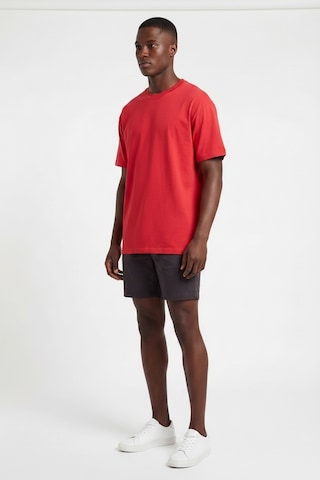 Blow Up Clothing Basic Kırmızı Oversize Erkek T-shirt 141031 Siyah