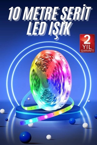 Rgb Neon Şerit Led Lamba 10 Metre İç Mekan Tasarımına Uygun 43023146