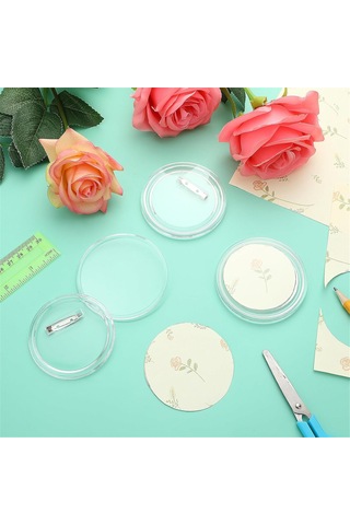 El Sanatları İçin 60 Adet 3 İnç Şeffaf Düğme İğneleri