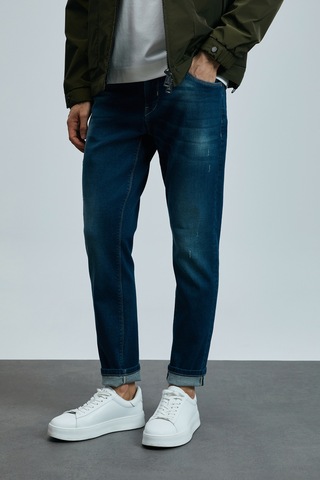 Lufian Carlo Smart Jean Erkek Pantolon Slim Fit Mavi Mavi 111200193100300 Mavi