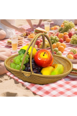 Suntek Pp Malzeme Açık Hava Piknik Depolama Sepeti Hafif Sarı