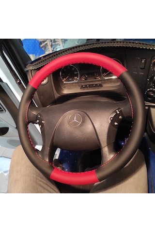 Mercedes Axor 1840 Direksiyon Kılıfı Kırmızı Siyah