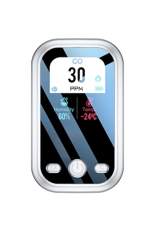 Symbee Portatif Zn-d6 Beyaz Karbon Monoksit Algılayıcı - Co, Sıcaklık Ve Nem Ölçer, Taşınabilir, Ev, Araba, Kamp İçin Sesli Uyarı