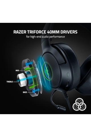 Razer Kraken V3 X Kablolu Usb Oyun Kulaklığı: Hafif Yapı - Trifor