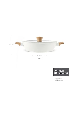 Karaca x Refika Swiss Crystal Almond Cream 26 Cm K.Yarık Tencere Ind