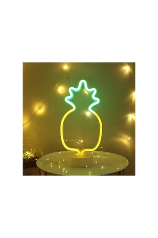 Dekoratif Ananaslı Neon Led Masa Ve Gece Lambası Hediyelik Lamba 50001 .