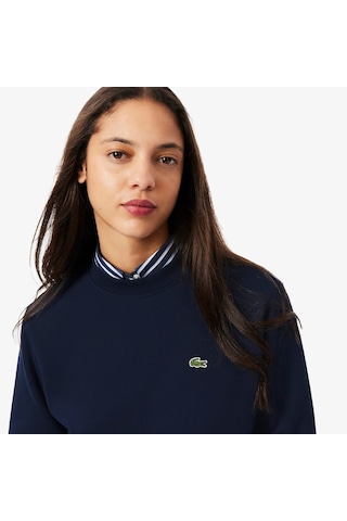 Lacoste Kadın Regular Fit Bisiklet Yaka Sweatshirt Lacivert