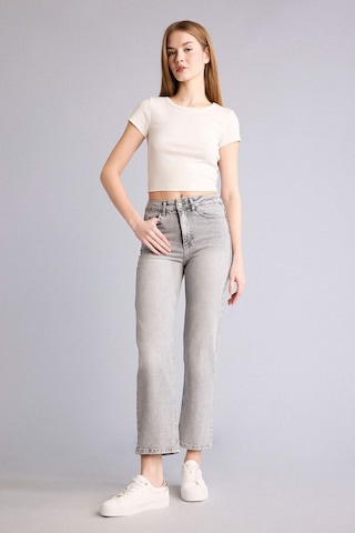 Defacto Comfort Straıght Normal Bel Kısa Paça Jean Yıkamalı Pantolon H5367ax26smnm55 Gri-nm55