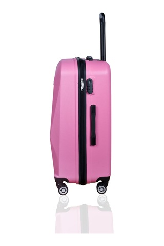 Polo&Sky Elmas Model Pembe Renk Büyük Boy Valiz Bavul