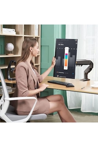 North Bayou Nb F80 17-32" Lcd/led Monitor Mount Ergonomic Gas Spring Desk Mount 2-9 Kg A.Ağaç