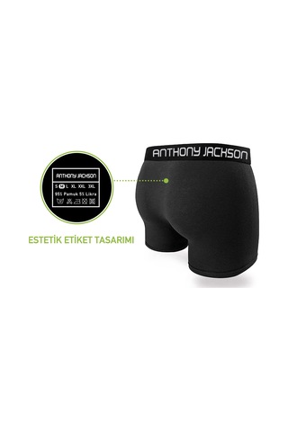 Anthony Jackson Likralı 6'Lı Kutu Premium Boxer Santino 447 B