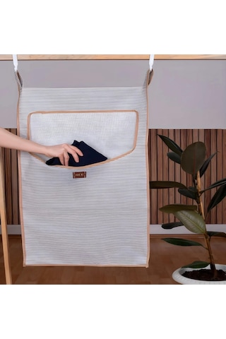 Kapı Arkası Kirli Çamaşır Sepeti I Temiz Çamaşır Sepet X Gri