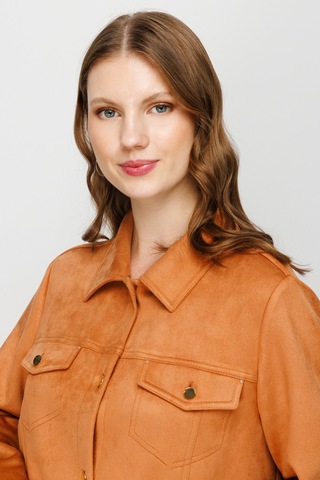 Ekol Büyük Beden Camel Kadın Trençkot 23207705 001