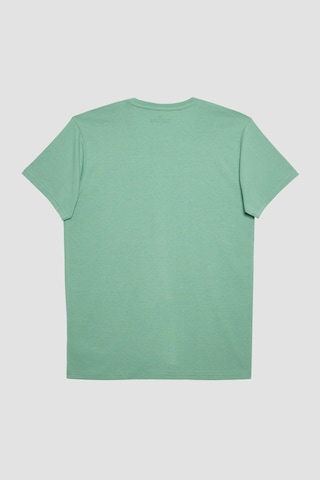Tudors Erkek Slim Fit Dar Kesim %100 Organik Pamuk Yumuşak Dokulu Basic Açık Yeşil Bisiklet Yaka Tişört-31795-yeşil Yeşil