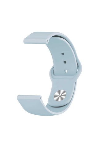 Ekılıf - Xiaomi Mi Watch Color Uyumlu - Kordon 22mm Silikon Kordon Krd-11 - Mavi Açık