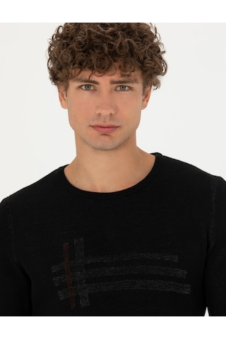Pierre Cardin Erkek Siyah Triko Kazak 50278091-vr046 Siyah