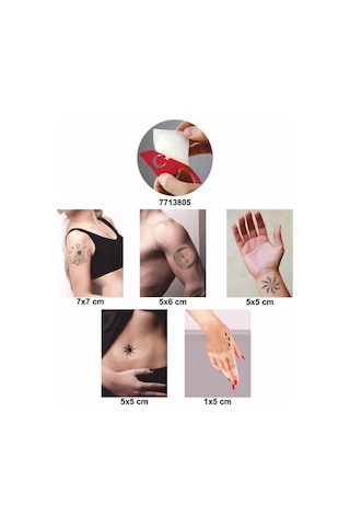 Öte Alemler 5 Li Set Geçici Dövme Kına Şablonu