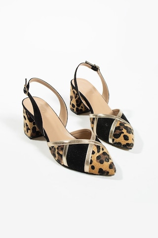 Duxal Shoes Beauty Kadın Topuklu Ayakkabı Leopar
