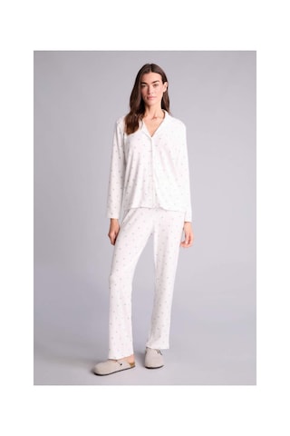 Defacto Çiçekli Pijama Takımı Üst Alt H1801AX26SP