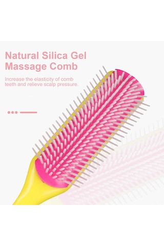 Lemestar Renkli Saç Bakımı Tırnaklı Fırça - Saç Düzleştirme, Kurutma Ve Masaj İşlevi - Salon Ve Ev Kullanıma Uygun - Siyah