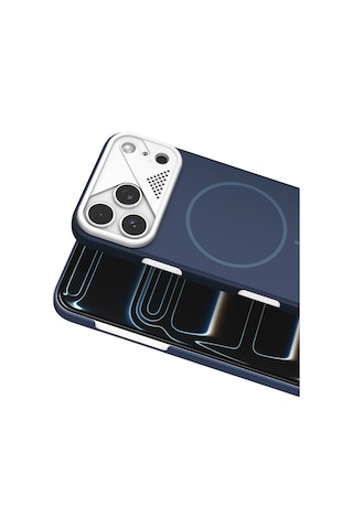 Joko - 670 - Apple Apple iPhone Uyumlu 17 Pro Max Export Magsafe Kapak - Glblseme - - Lacivert