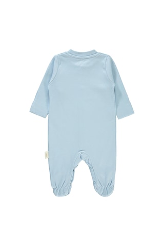 Civil Baby Bebek Organik Patikli Tulum 0-3 Ay Mavi