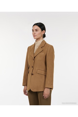 Yargıcı Regular Ceket Yaka Cep Ve Yaka Detaylı Uzun Kol Ceket 26kkck5048x 008 Camel