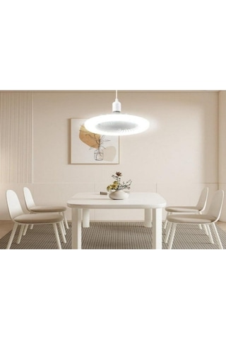 Ximistore9 Beyaz Ev Ofis Mutfak Kullanıma Uygun E27 Vidalı 85-265v 3200k-6500k Led Fanlı Lamba, Uzaktan Kumandalı, Enerji Tasarruflu, Parlak Ve Göz Koruyucu Beyaz