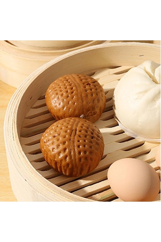 Homyl Bambu Vapur El Yapımı Yuvarlak Sum & Bun Vapuru 18cm