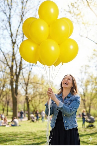 Pastel Balon 11 İnc 28 Cm Doğum Günü Parti Malzemeleri 10 Adet Sarı