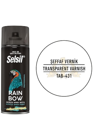 Selsil Rainbow Akrilik Sprey Şeffaf Parlak Vernik 400 Ml.