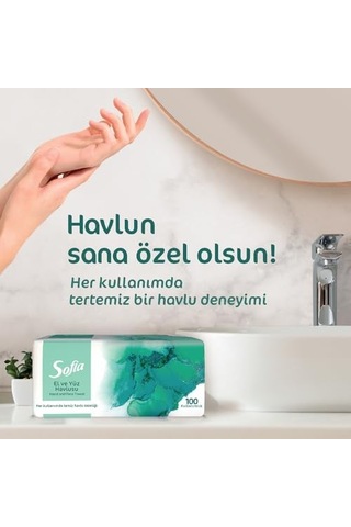 Sofia El Ve Yüz Havlusu 100&apos Lü 4 Renk