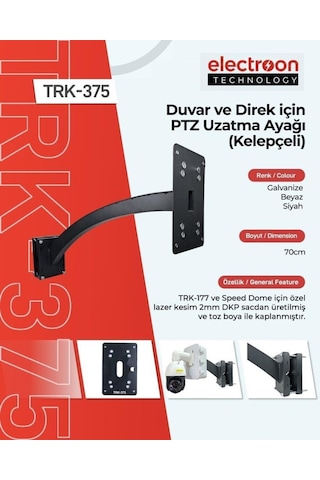 Electroon Trk-375 70cm Ptz Kamera Duvar-direk Metal Uzatma Ayağı