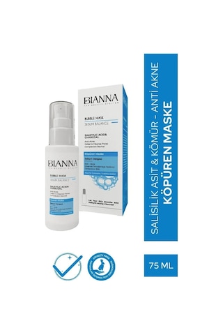 Bianna Bubble Salisilik Asit & Kömür İçeren Köpüren Yüz Maskesi 75 ML