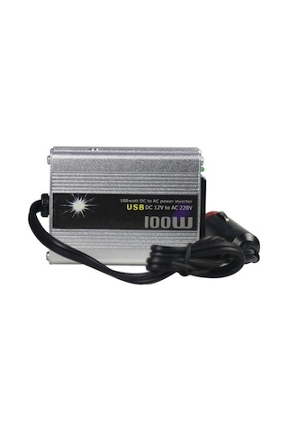 Supermarket1 12v'den 220v Dönüştürücü 100w: Gümüş Tam Metal Kasa, Ev Aletleri İçin Güvenli Çalışma, 5v Usb Çıkışı