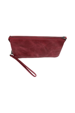 West Polo Westpolo Hakiki Eskitme Deri El Geçirme Ve Bileklikli Unisex El Portföyü -bordo
