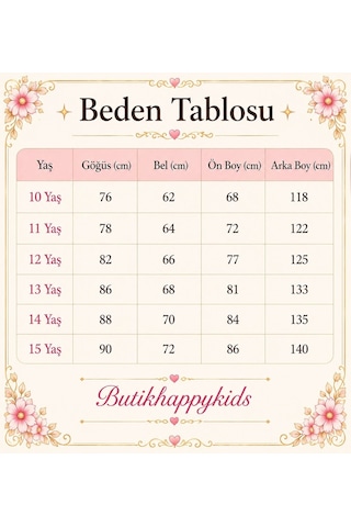 Erkut Kız Çocuk Abiye Bebe Mavi Parlak Tafta Kuyruklu Abiye Elbise Gümüş Kordon Sırt Detaylı Abiye Elbise 10-15 Yaş